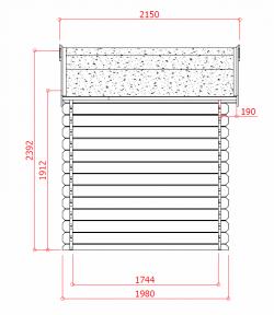 Dřevěný zahradní domek Solid SARAN - dveře R6 (S820)