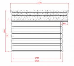 Dřevěný zahradní domek Solid CHIMAY - dveře R6 (S8275)