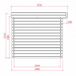 Dřevěný zahradní domek Solid PAU - dveře R8 (S8349)