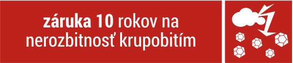 Zmluvná záruka 10 rokov na nerozbitnosť polykarbonátu krupobitím